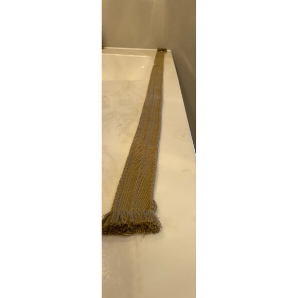 Belt Men’s Woven ? Cotton Dark Tan Distressed  D Ring Adjustable Casual Look - Picture 6 of 10